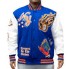 BRAND X NEW  YORK RESPECT THE GARDEN VARSITY JACKET (BLUE)