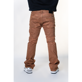 BROWN ALL OVER EMBELLISHED RHINESTONE CRYSTAL WATSON DENIM