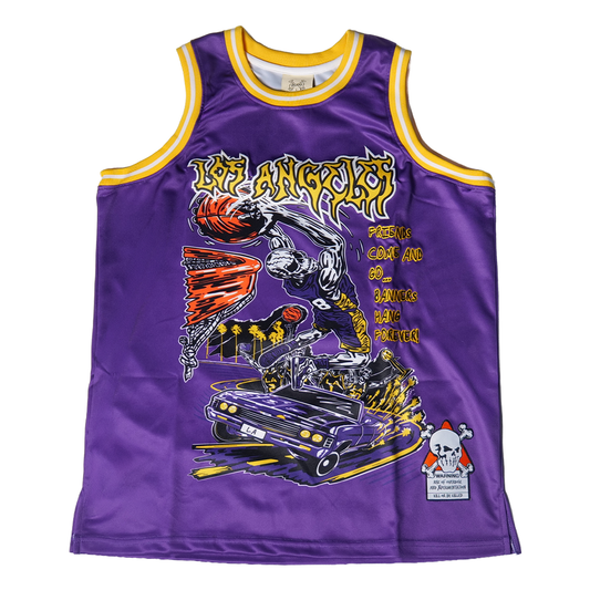 BRAND X LOS ANGELES BANNERS FOREVER BASKETBALL JERSEY (PURPLE)