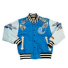 BRAND X HUSSLE MOTIVATE VARSITY JACKET (BLUE)
