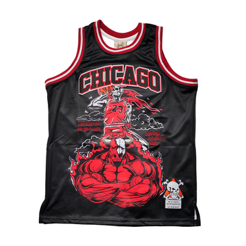 BRAND X REMEMBER ME CHICAGO BASKETBALL JERSEY (BLACK)