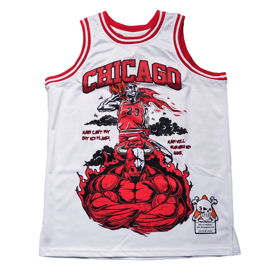 BRAND X REMEMBER ME CHICAGO BASKETBALL JERSEY (WHITE)