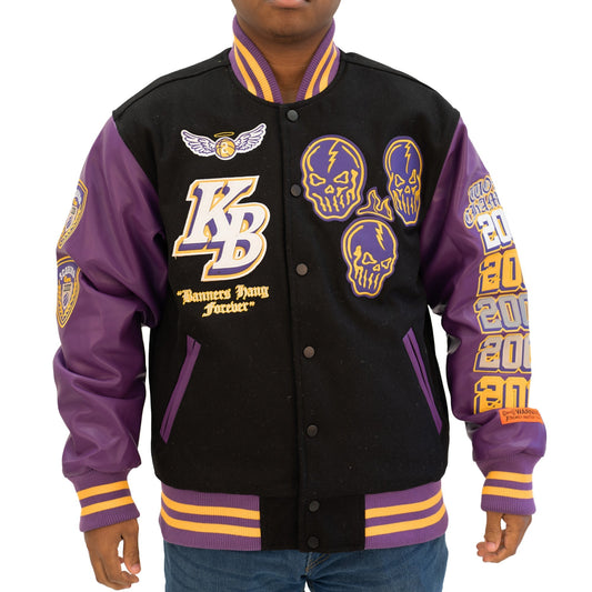BRAND X STAPLES CENTER KOBE VARSITY JACKET (BLACK)