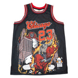 BRAND X LEFT MY HEART IN WINDY CITY CHICAGO BASKETBALL JERSEY (BLACK)