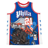 BRAND X PHILADELPHIA EMBIID BASKETBALL JERSEY (ROYAL)