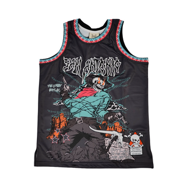 BRAND X SAN ANTONIO BLACK BASKETBALL JERSEY