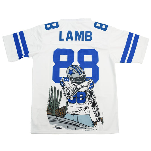 BRAND X DALLAS CEEDEE LAMB SIGNATURE FOOTBALL JERSEY (WHITE)