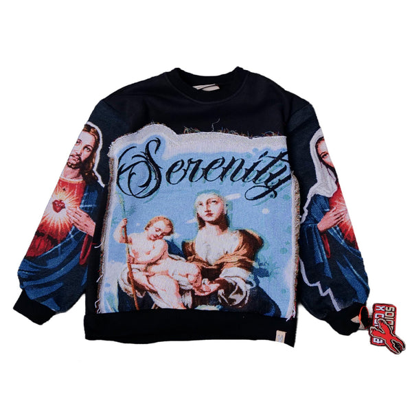 SERENITY CUTOUT TAPESTRY SWEATSHIRT