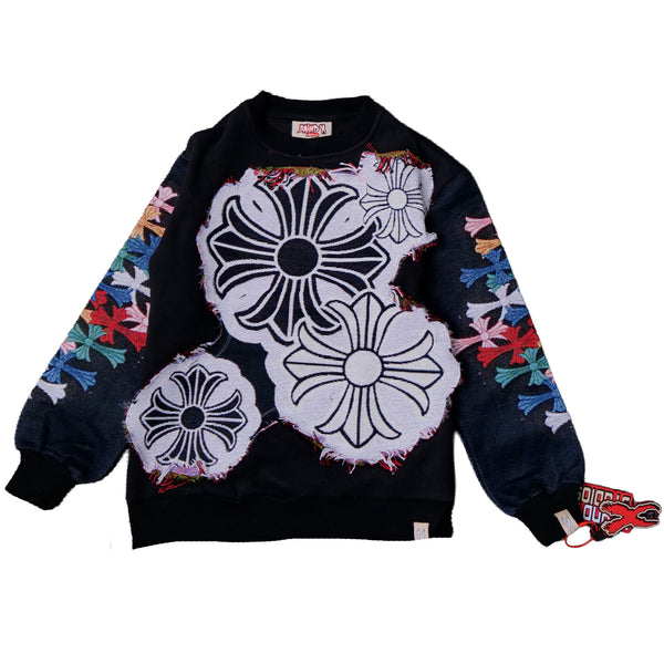 CROSS TAPESTRY SWEATSHIRT (BLACK)