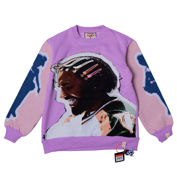 DRAKE CLIPS CUTOUT TAPESTRY SWEATSHIRT