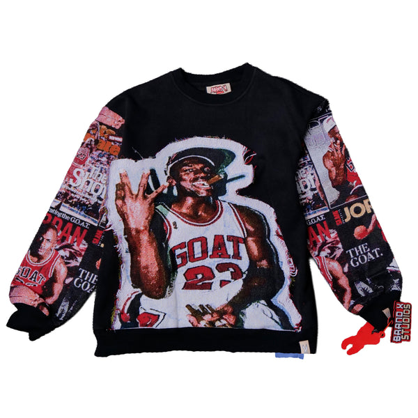 MICHAEL JORDAN CUTOUT TAPESTRY SWEATSHIRT