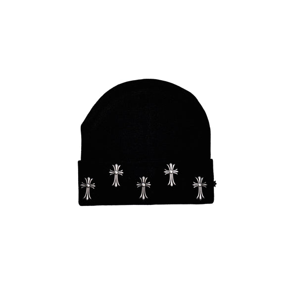WATSON CROSS CHARM SHADOW BEANIE HAT (BLACK)