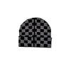 WATSON CHECKERED PEARL BEANIE HAT (BLACK)