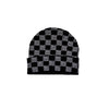 WATSON CHECKERED PEARL BEANIE HAT (BLACK)