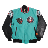 BRAND X MEMPHIS RAISE HELL VARSITY JACKET (TEAL)