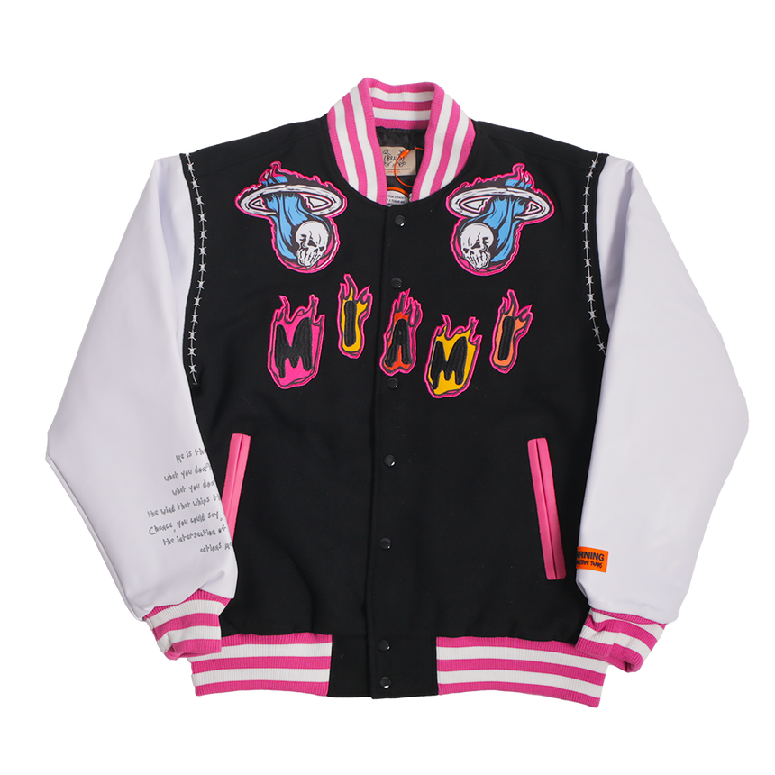 BRAND X MIAMI REAPERS YOUTH VARSITY JACKET (BLACK)