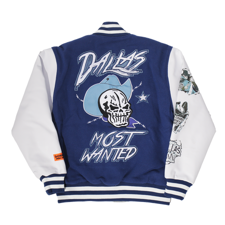 BRAND X DALLAS MOST WANTED VARSITY JACKET (NAVY)