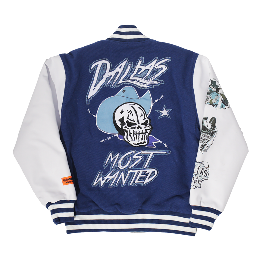 BRAND X DALLAS MOST WANTED VARSITY JACKET (NAVY)
