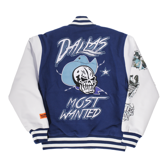 BRAND X DALLAS MOST WANTED VARSITY JACKET (NAVY)