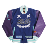 BRAND X WHY SO SERIOUS JOKER YOUTH VARSITY JACKET (NAVY)