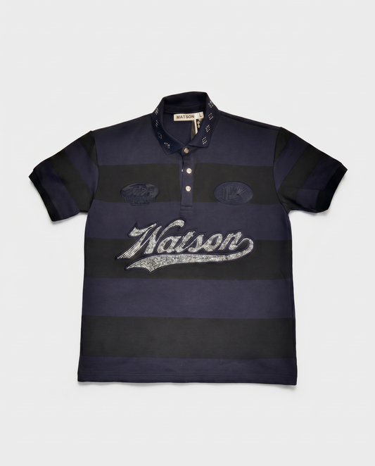 WATSON RUGBY POLO (BLACK/CHARCOAL)