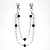 Crystal Black & Silver Pant Chain
