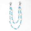 Crystal Blue & Silver Pant Chain