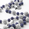 Crystal Purple & Silver Pant Chain