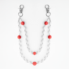 Crystal Red & Silver Pant Chain