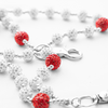 Crystal Red & Silver Pant Chain