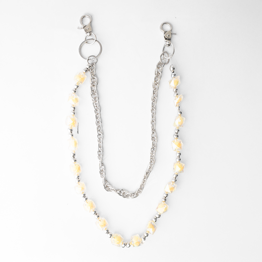 Yellow Glass Pant Chain