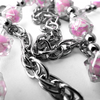 Pink Glass Pant Chain