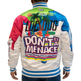 DONT BE A MENACE CITY SATIN JACKET WHITE