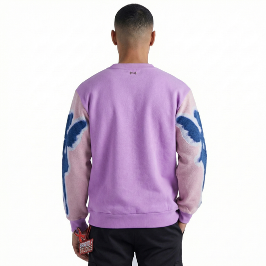 DRAKE CLIPS CUTOUT TAPESTRY SWEATSHIRT