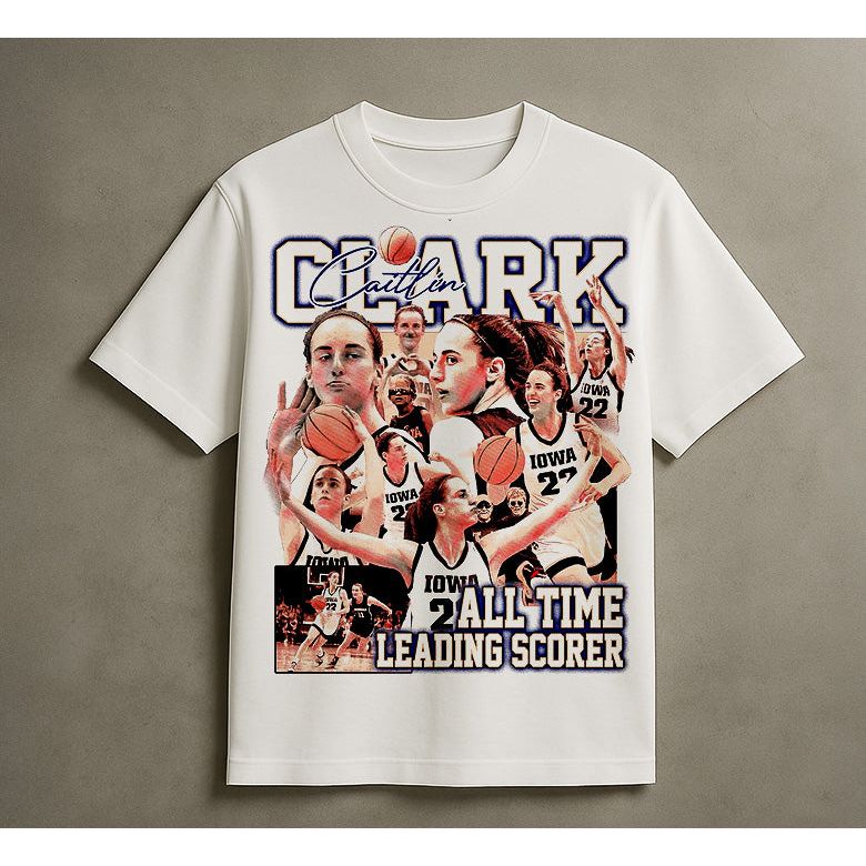 CAITLIN CLARK BOOTLEG T-SHIRT (WHITE)