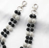 Crystal Double Black & Silver Pant Chain