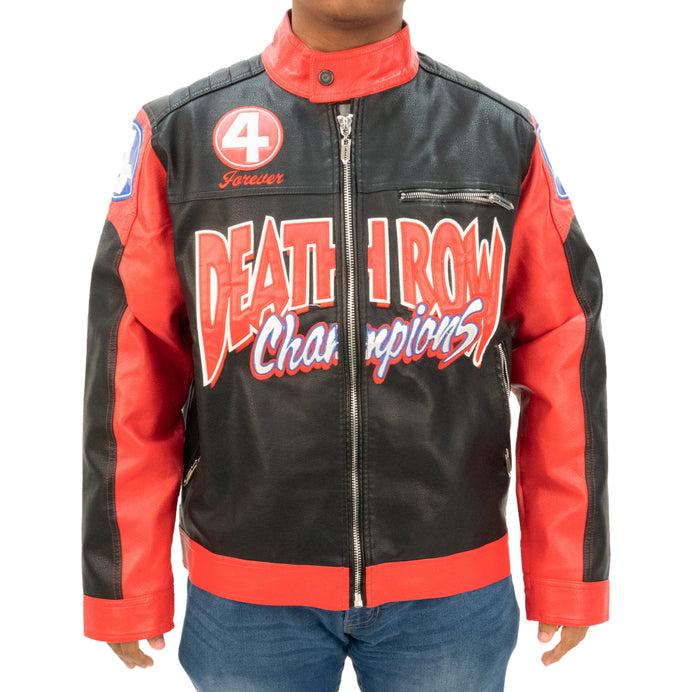 DEATHROW CHAMPS MOTO RACING JACKET (BLACK/RED)