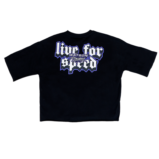 WATSON LIVE FOR SPEED CROPPED T-SHIRT (BLACK)