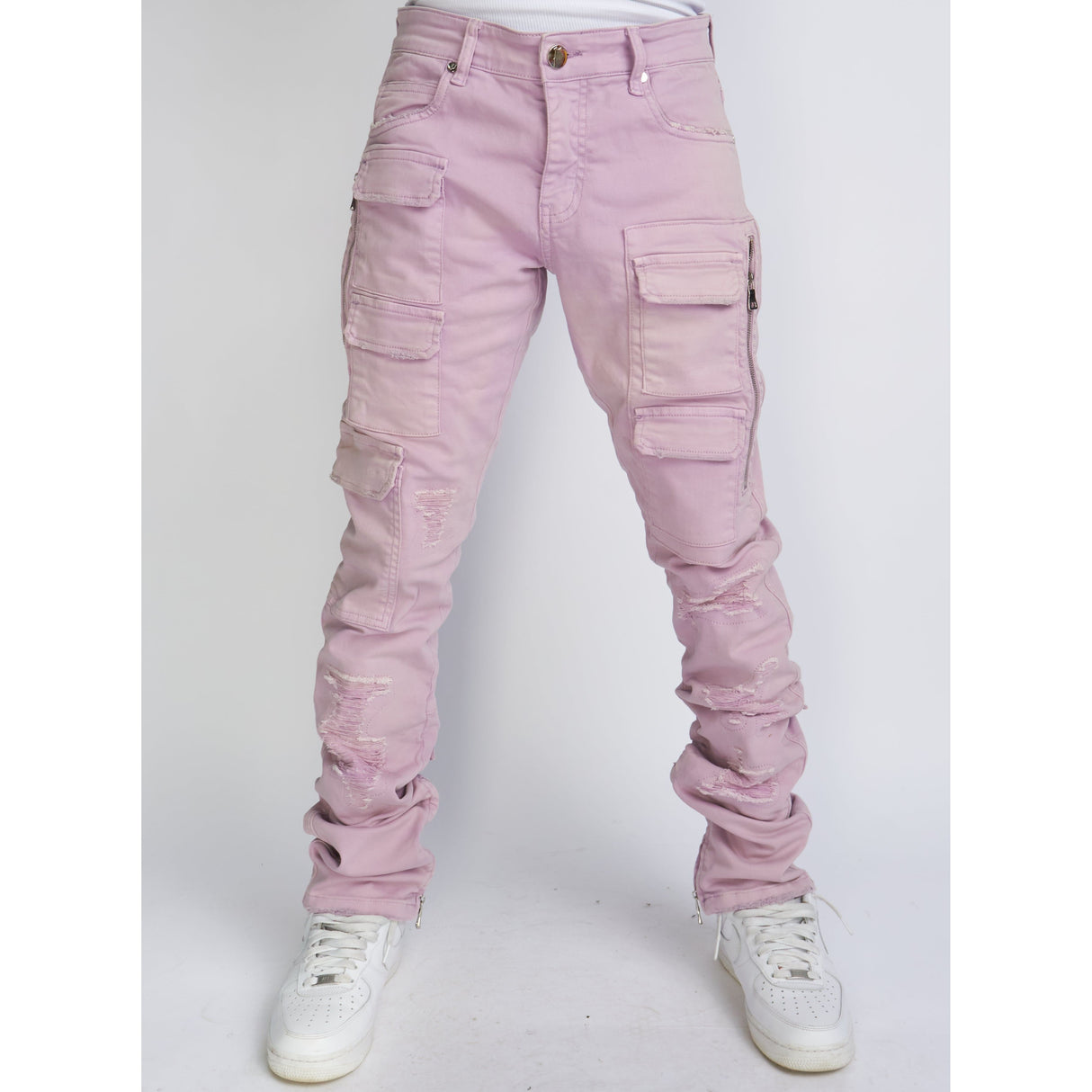Politics Jeans - Skinny Stacked Cargo - Lavender  - Murphy509