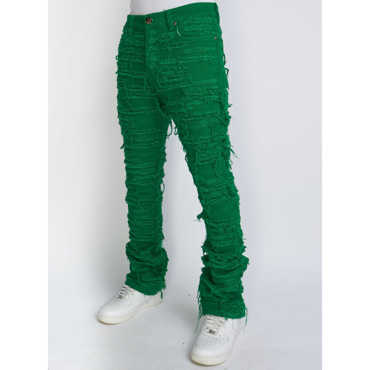 Politics Jeans - Thrashed Distressed Denim  - Green - Debris 506
