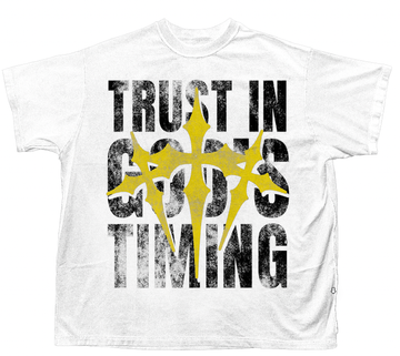 GOD'S TIMING T-SHIRT (WHITE)
