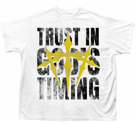 GOD'S TIMING T-SHIRT (WHITE)