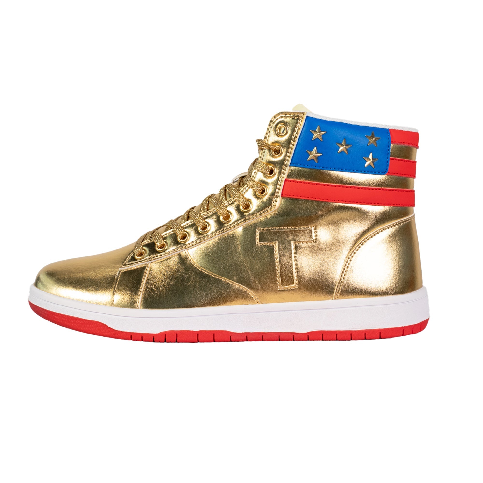 GOLD TRUMP SNEAKERS (HIGH TOP) – Allstarelite.com