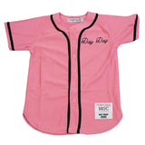 YOUTH PINKYS RECORD SHOP BASEBALL JERSEY (PINK/BLACK)