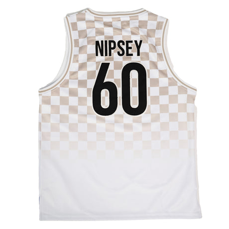 NIPSEY HUSSLE BOOGIE YOUTH BASKETBALL JERSEY (WHITE)