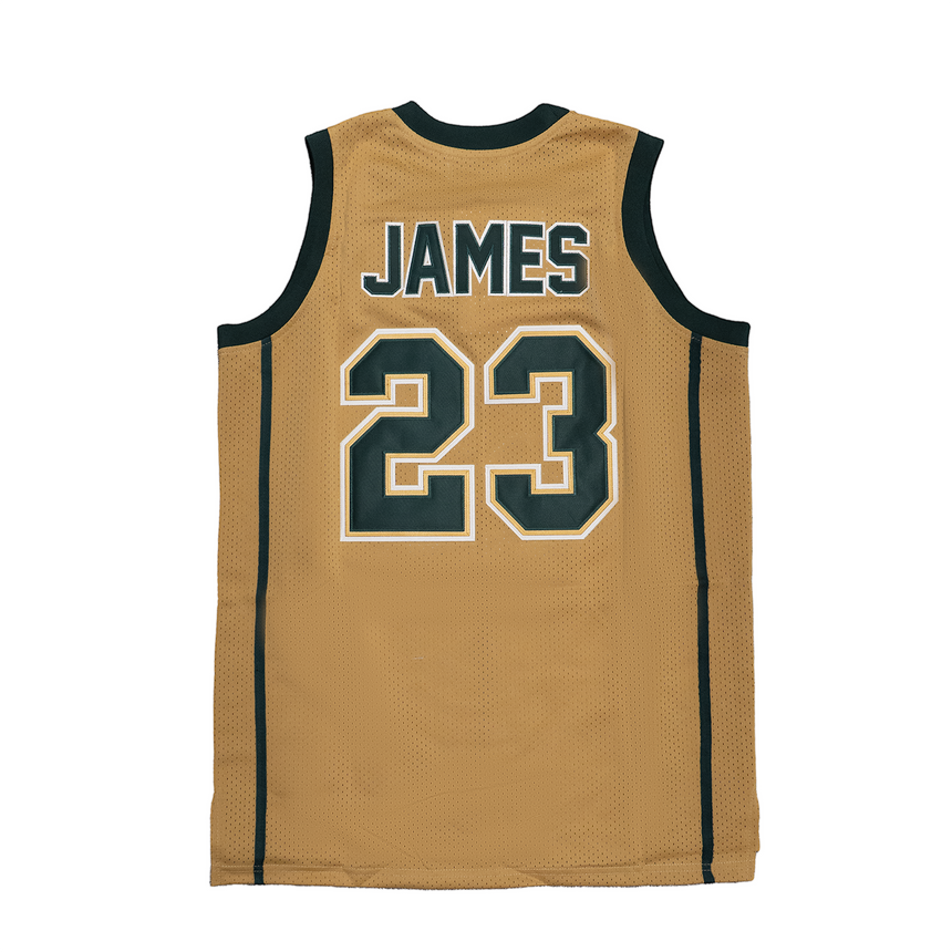 Lebron James Fighting Irish Gold High School Basketball Jersey