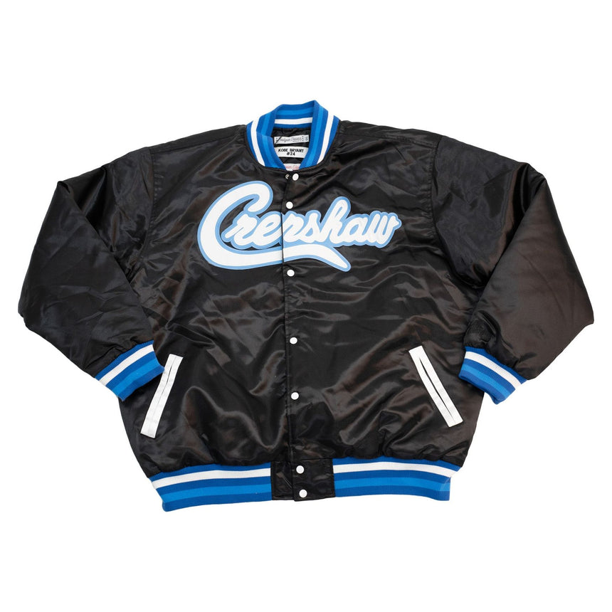 KOBE CRENSHAW SATIN JACKET (BLACK/BLUE)