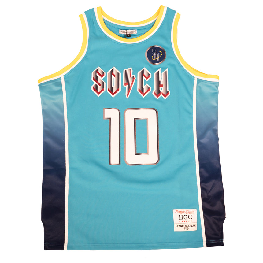 DENNIS RODMAN ALTERNATE HIGH SCHOOL BASKETBALL JERSEY (TEAL)