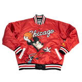YOUTH MICKEY MOUSE SATIN JACKET RED