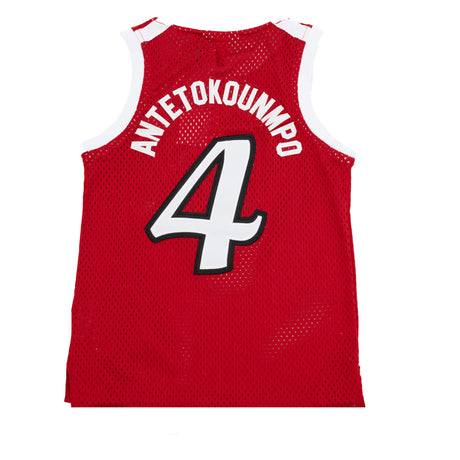 GIANNIS ANTETOKOUNMPO YOUTH LEAGUE BASKETBALL JERSEY (RED)